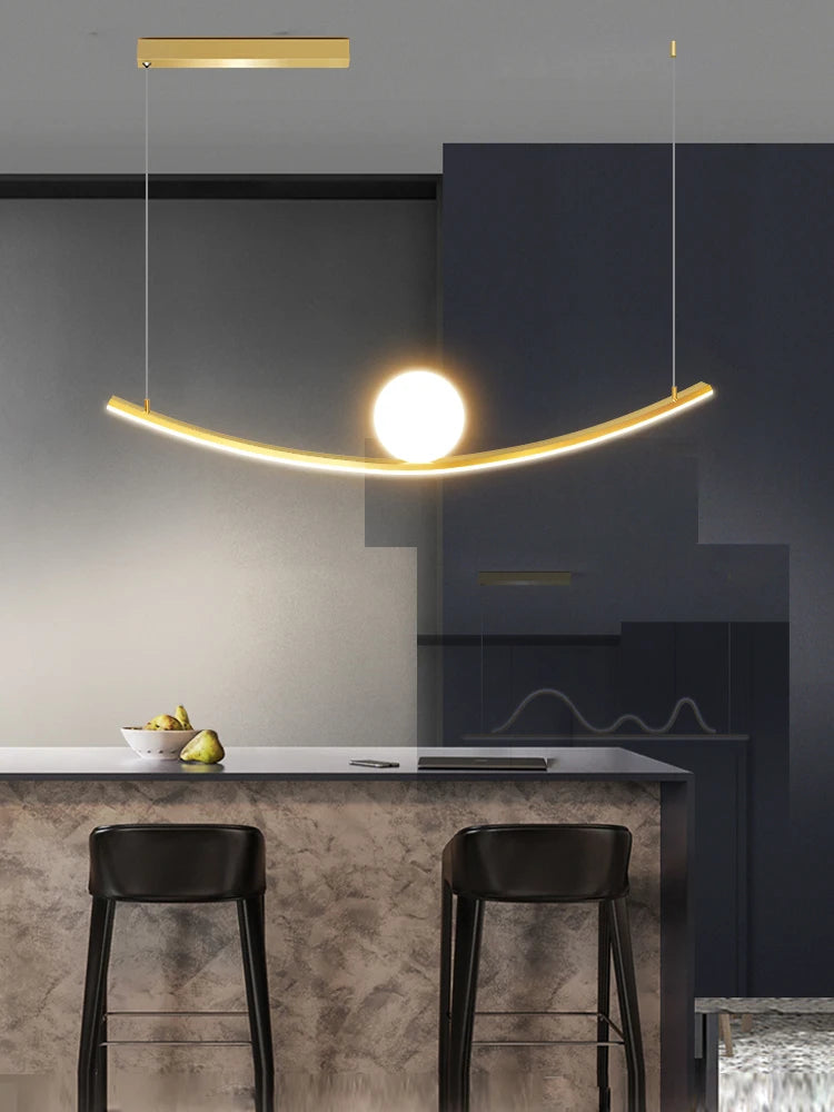 lustre de restaurant créatif dragon ball simple luxe - vue 3 sur 5