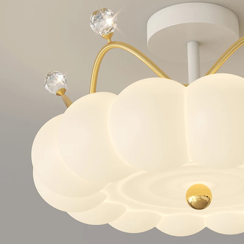 plafonnier moderne en forme de couronne avec télécommande - vue 5 sur 11