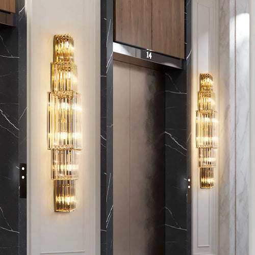 applique murale en cristal pour décoration d'hôtel et jardin - vue 3 sur 9