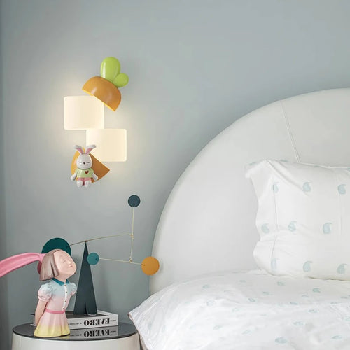 applique murale led en forme de lapin panda pour enfant - vue 2 sur 7