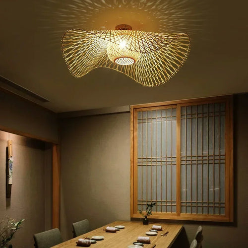 suspension en bambou style japonais pour décoration créative - vue 6 sur 7