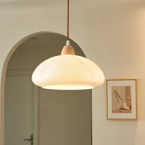 lampe suspendue en verre nordique décorative en forme de citrouille - vue 3 sur 9