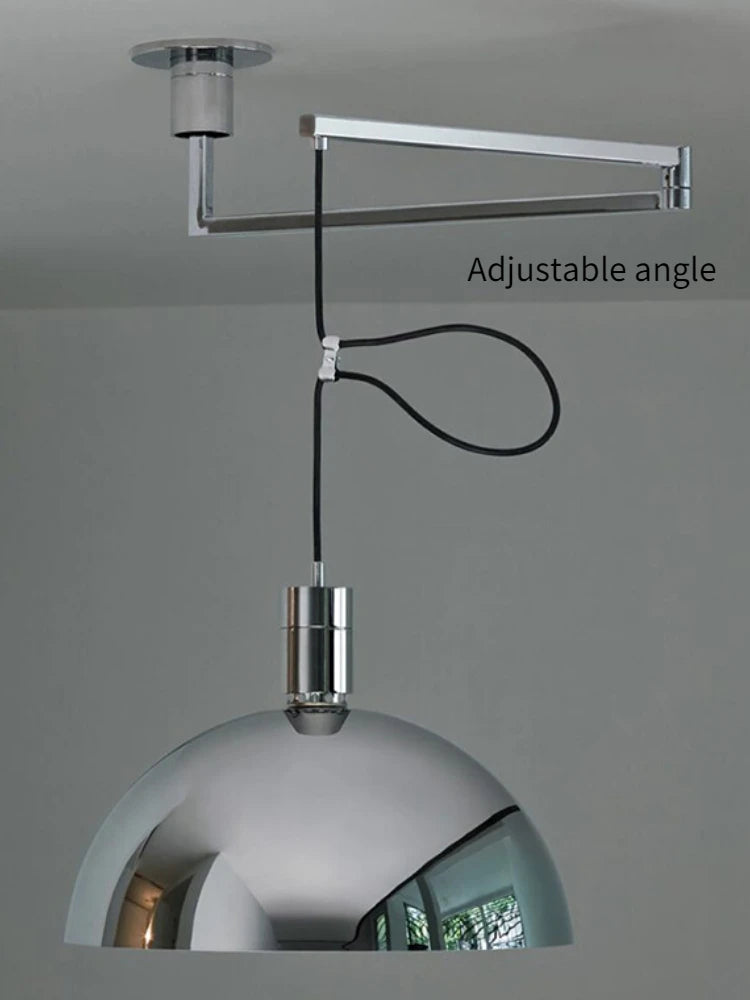 lustre à tête unique angle réglable design minimaliste moderne - vue 5 sur 8