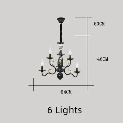 lustre en fer forgé rétro pour intérieur élégant - vue 11 sur 12