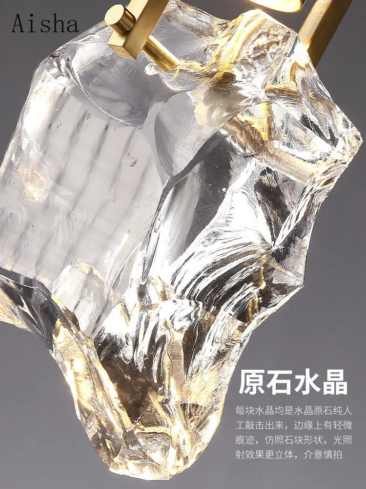 suspension en cristal de luxe pour décoration intérieure élégante - vue 5 sur 11