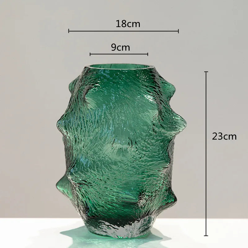 vase en verre concombre de mer pour terrarium décoratif - vue 9 sur 10