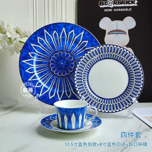 Assiette européenne luxe motif sceau thé dim sum - vue 3 sur 6