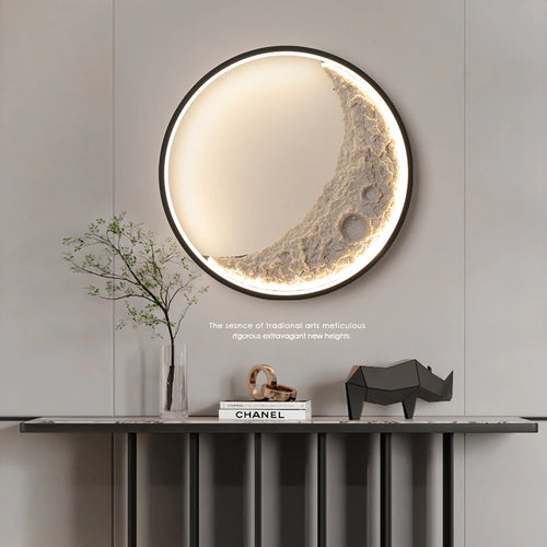 applique murale moderne en forme de lune à led décorative - vue 7 sur 17