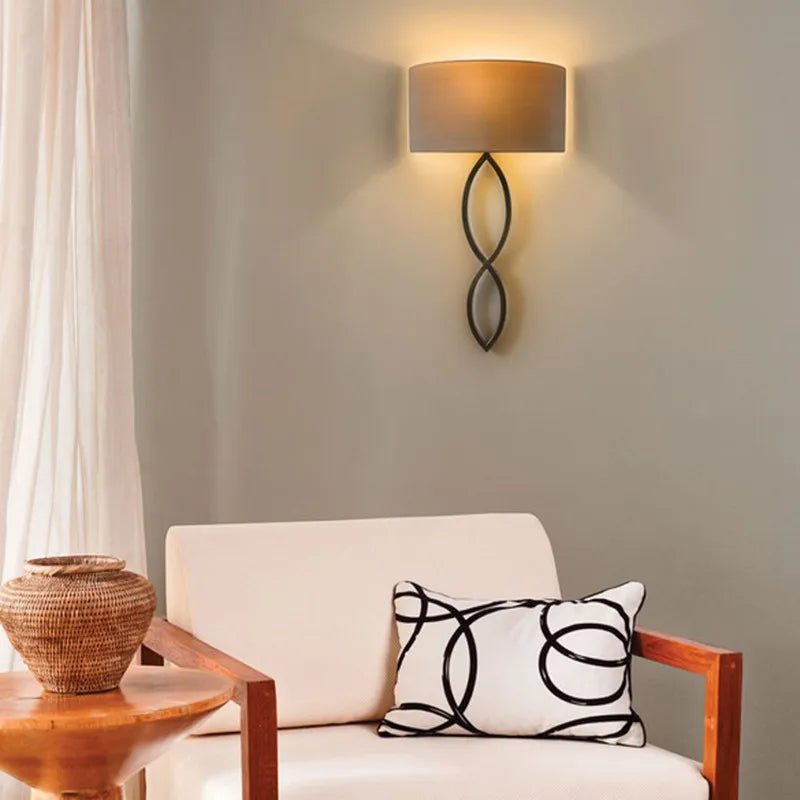 applique murale design en tissu éclairage moderne pour intérieur décoratif - vue 4 sur 9