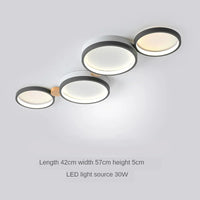 plafonnier moderne en bois avec éclairage led intérieur