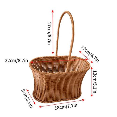 panier de rangement tissé à la main pour divers usages - vue 17 sur 17