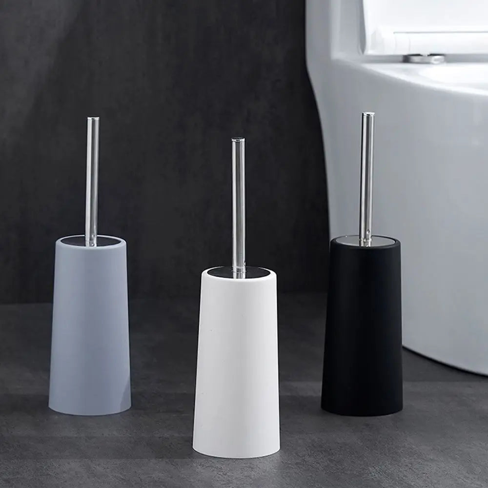ensemble de brosse de toilette et support autonome pour salle de bain - vue 5 sur 9