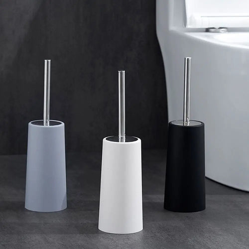 ensemble de brosse de toilette et support autonome pour salle de bain - vue 5 sur 9