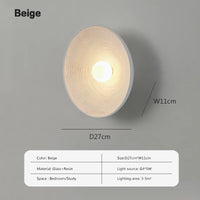 Applique murale LED rétro ronde en résine de verre