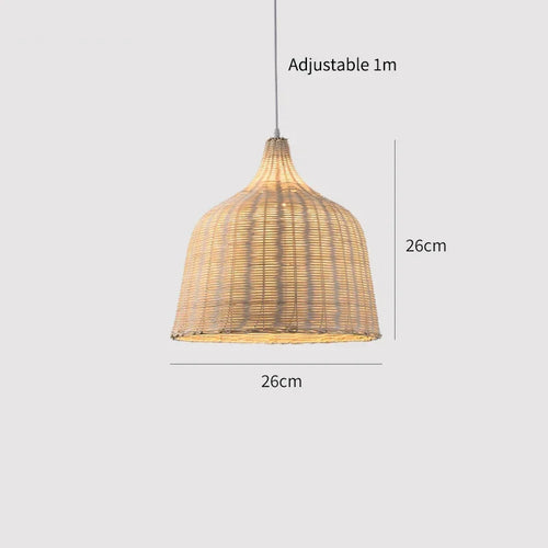Suspension en Bambou tissage 26/30/50CM à LED - vue 10 sur 10