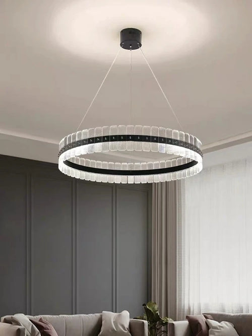 lustre postmoderne minimaliste avec anneau circulaire créatif - vue 3 sur 10