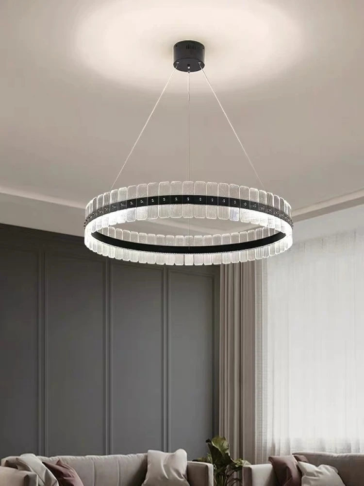 lustre postmoderne minimaliste avec anneau circulaire créatif - vue 3 sur 10