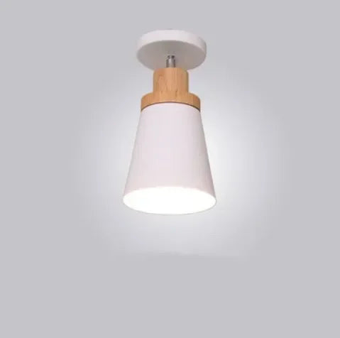 lampe nordique en bois massif style macaron pour restaurant bar - vue 6 sur 6