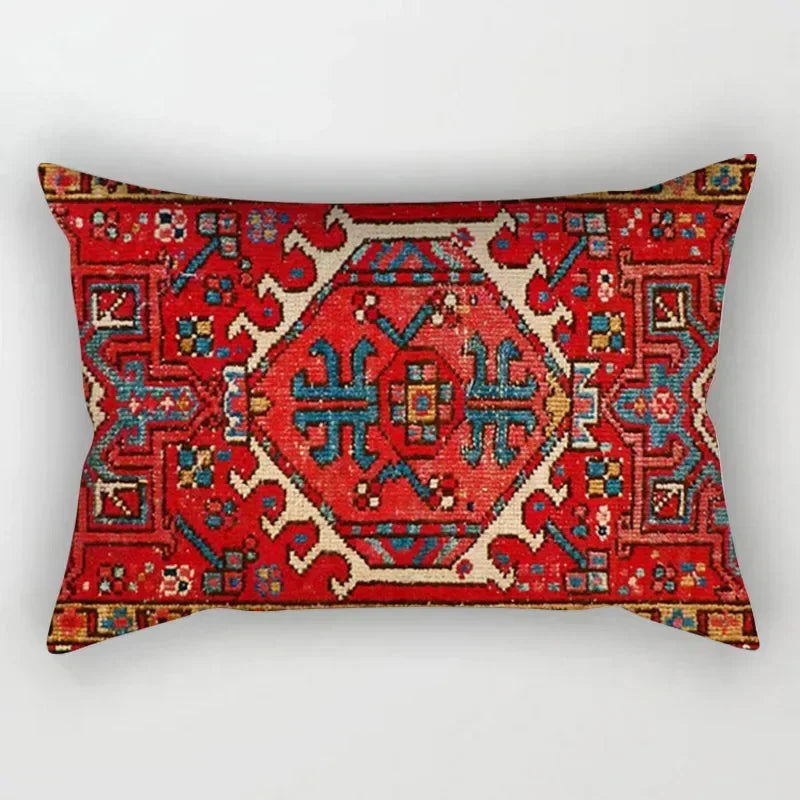 housse de coussin vintage à motif mandala pour canapé ou lit