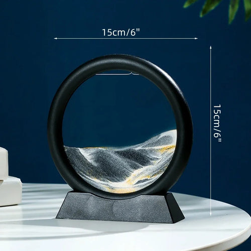 sablier en verre 3d paysage de sable en mouvement décoration artistique - vue 46 sur 54