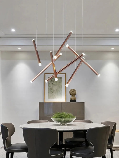 lustre led minimaliste moderne pour restaurant bar entreprise café magasin - vue 4 sur 11