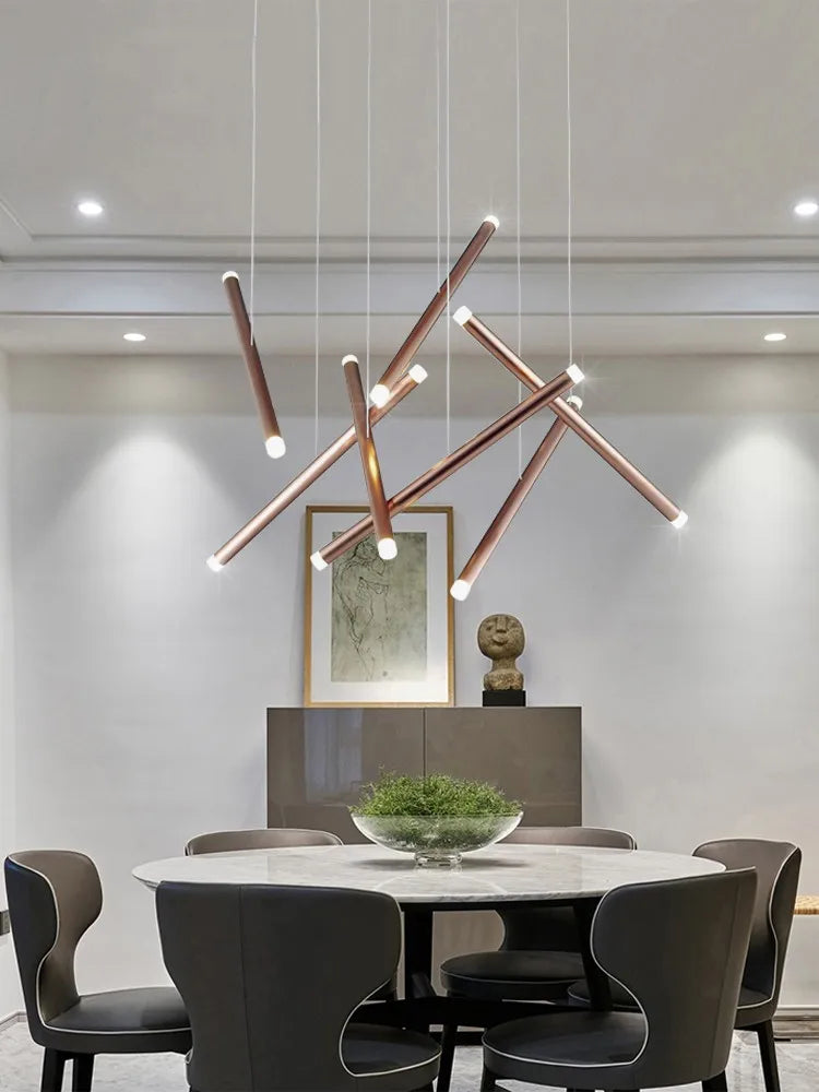 lustre led minimaliste moderne pour restaurant bar entreprise café magasin - vue 3 sur 11