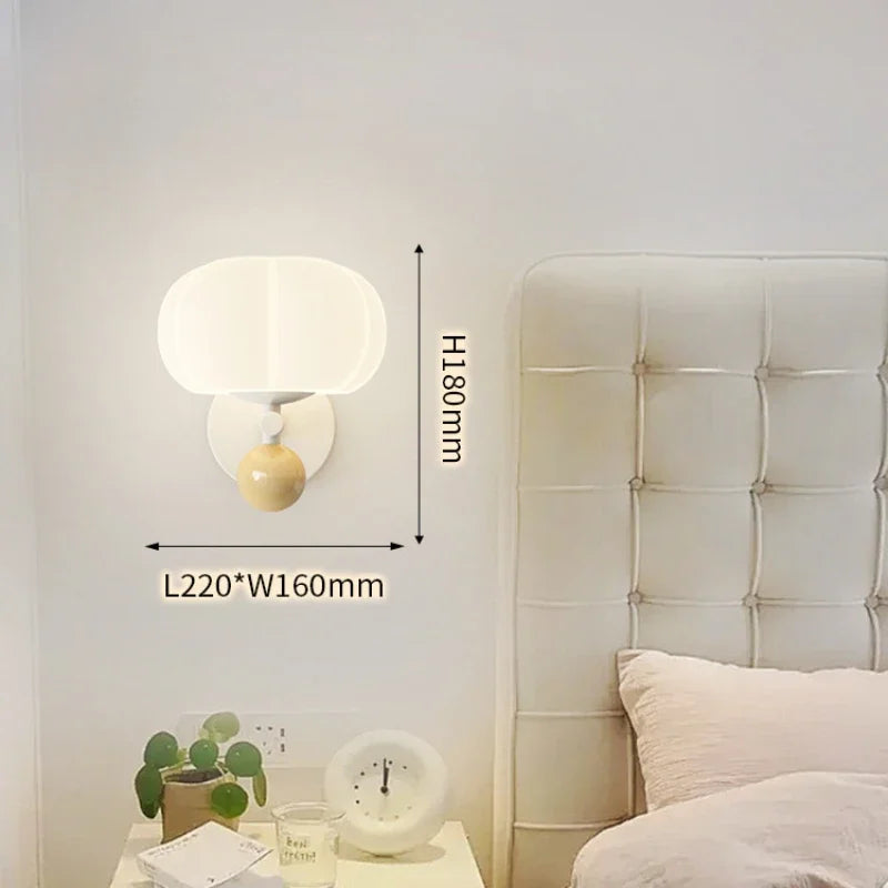 applique murale minimaliste citrouille style crème moderne - vue 10 sur 12