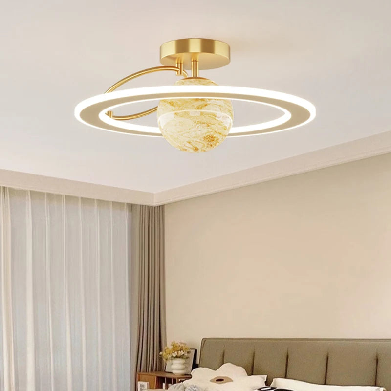 Plafonnier nordique moderne à leds luxe étoile ciel - vue 6 sur 14