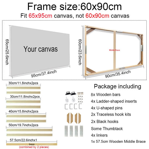 cadre mural en bois pour toiles et peintures décoratives - vue 23 sur 30
