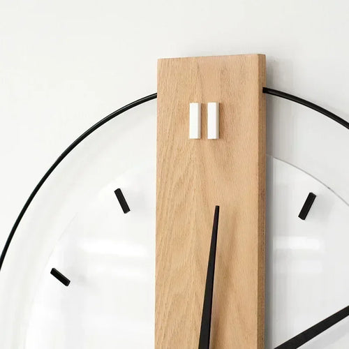 horloge murale en bois design moderne pour décoration intérieure - vue 8 sur 8