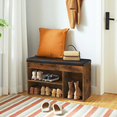 banc à chaussures avec rangement et assise confortable - vue 2 sur 7