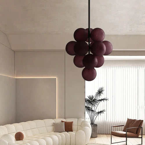 lustre moderne en verre design créatif pour décoration intérieure - vue 4 sur 15