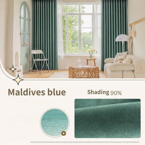 Rideau occultant uni style moderne pour salon chambre - vue 22 sur 23
