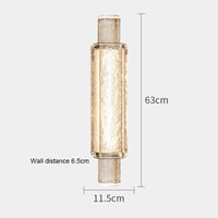 Applique murale de luxe en cristal et acier inoxydable
