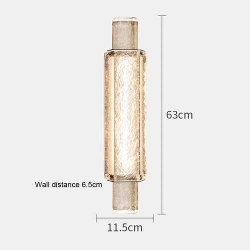 Applique murale de luxe en cristal et acier inoxydable