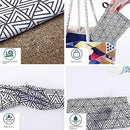 serviette de plage séchage rapide compacte jacquard rayé