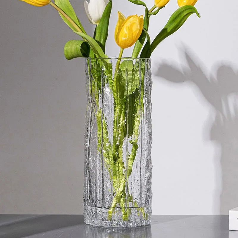 vase en verre transparent pour arrangement floral décoratif - vue 3 sur 7