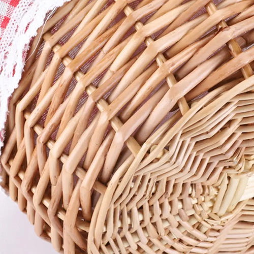 panier en osier pour pique-nique et rangement avec couvercles - vue 4 sur 8