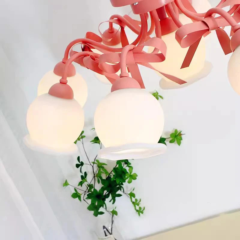 plafonnier style crème pour chambre de princesse et filles - vue 4 sur 9