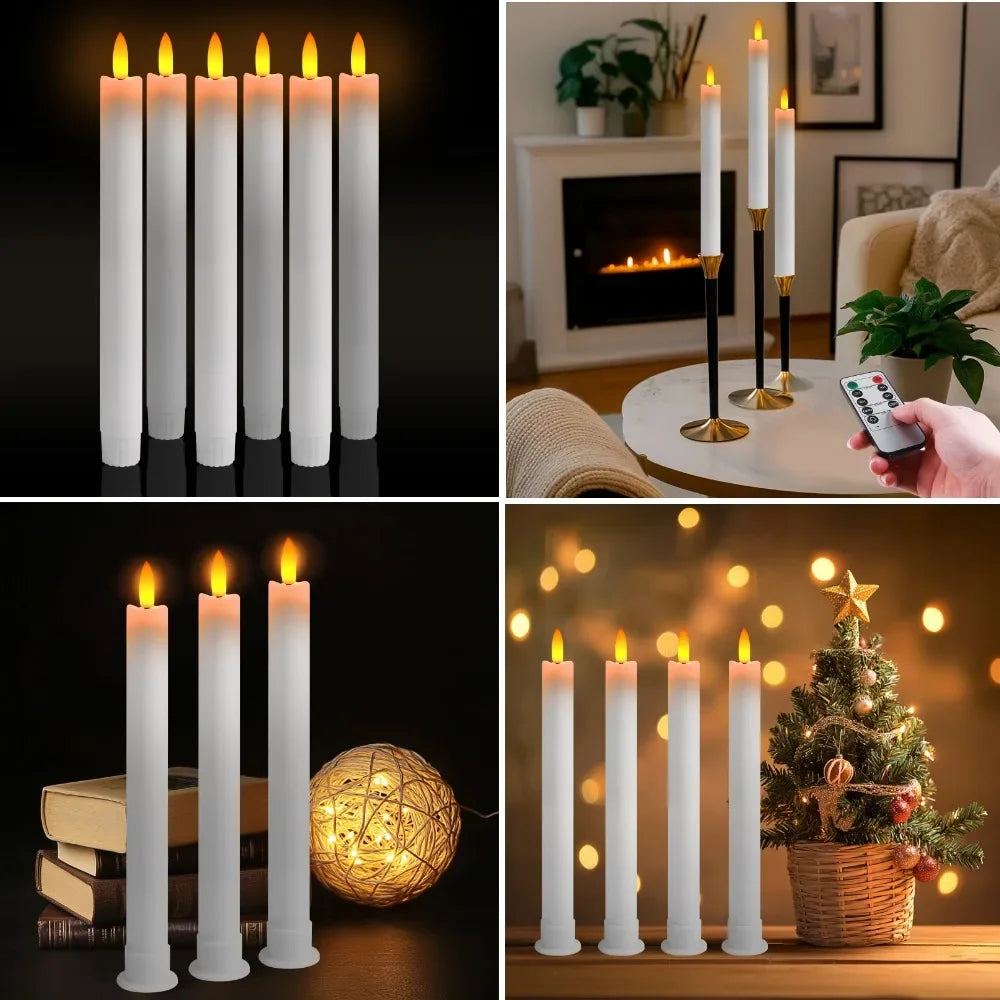 bougies coniques led scintillantes avec télécommande pour fêtes et occasions - vue 6 sur 8