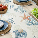 Chemin de table lin motif ocean style nautique