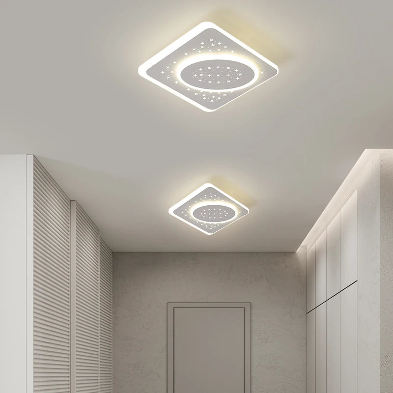 plafonnier led encastré acrylique créatif étoilé simple balcon - vue 5 sur 11