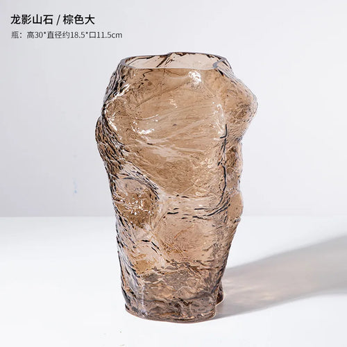 vase en verre moderne pour décoration d'intérieur et fleurs sèches - vue 13 sur 13
