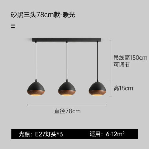lustre nordique style japonais wabi-sabi en fer décoratif - vue 11 sur 10