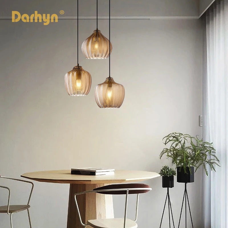 lampe led suspendue en verre design moderne pour intérieur - vue 3 sur 14