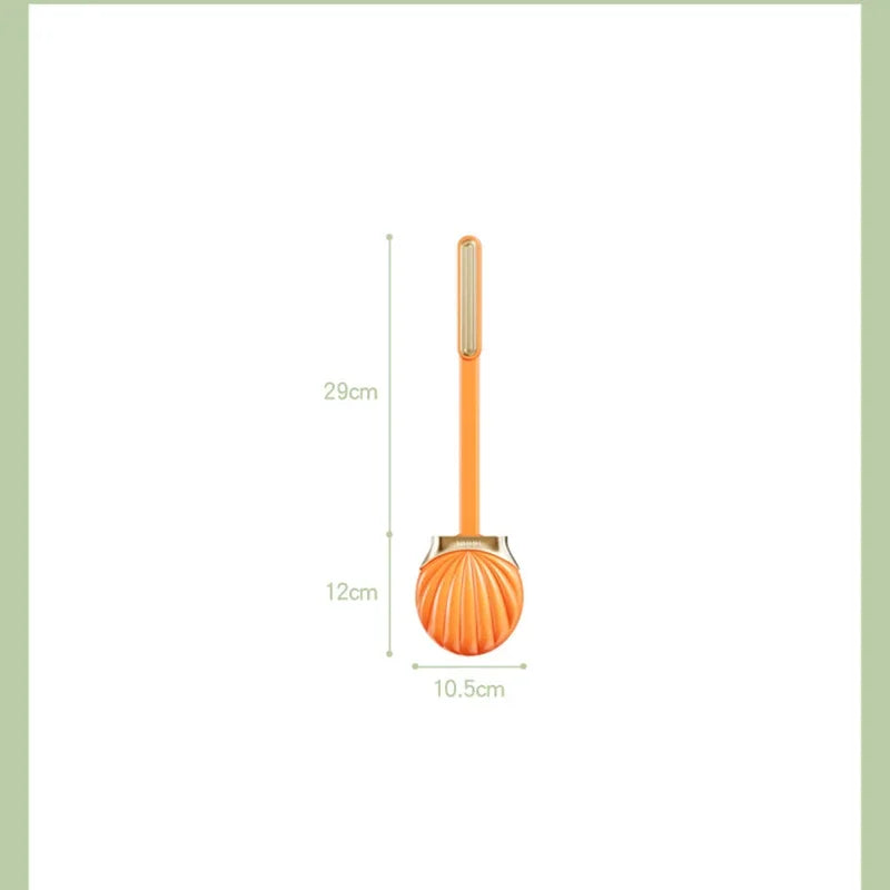 brosse de toilette en silicone avec support pratique et long manche - vue 2 sur 10