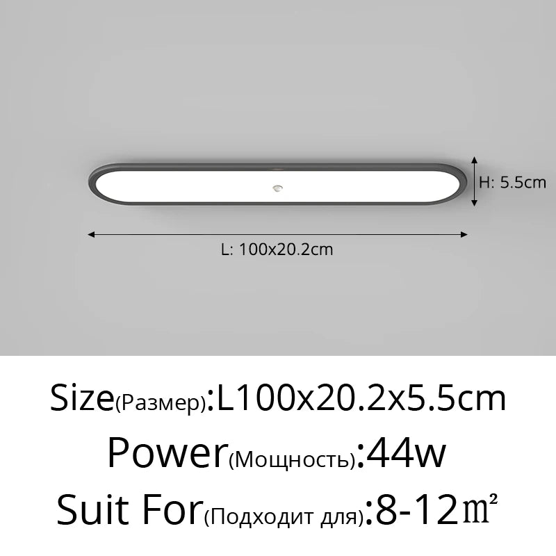 plafonnier led ultra-mince avec capteur de corps humain - vue 15 sur 20