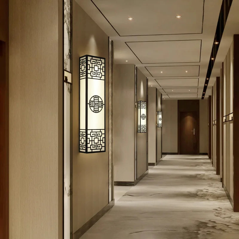 applique murale zen en bande style chinois pour hôtel et ingénierie - vue 3 sur 8