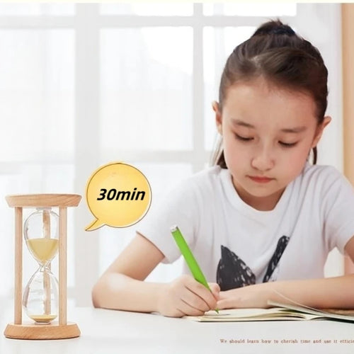 sablier en bois minuterie décorative pour enfants et anniversaires - vue 5 sur 12