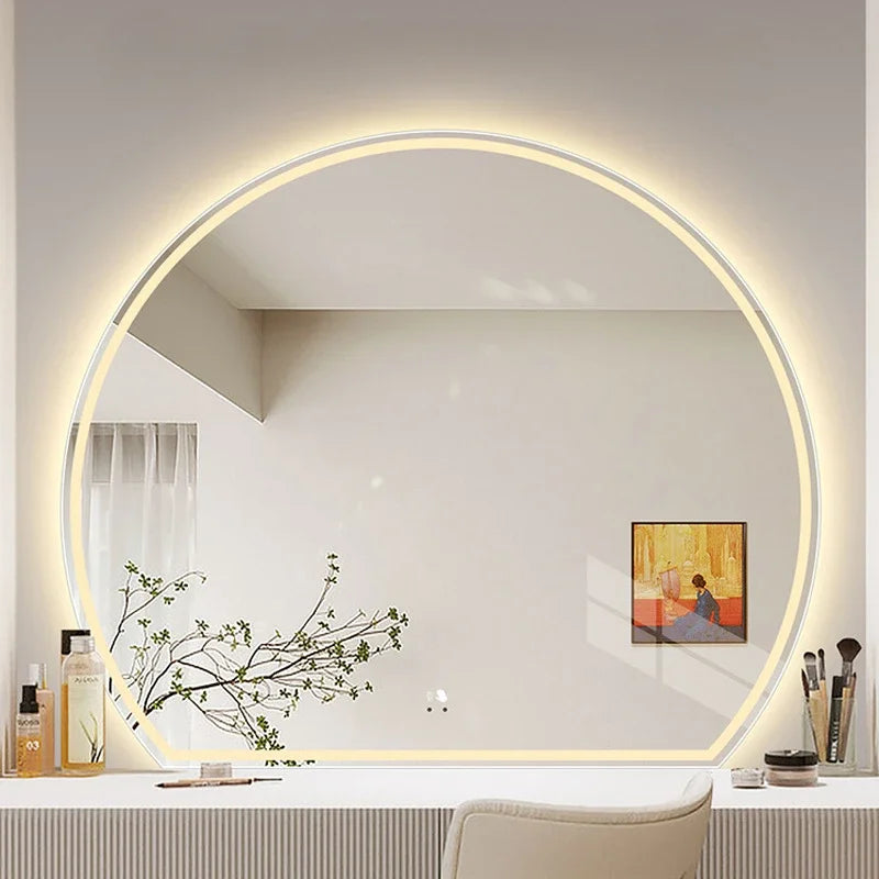 miroir de maquillage artistique avec applique murale créative - vue 3 sur 13